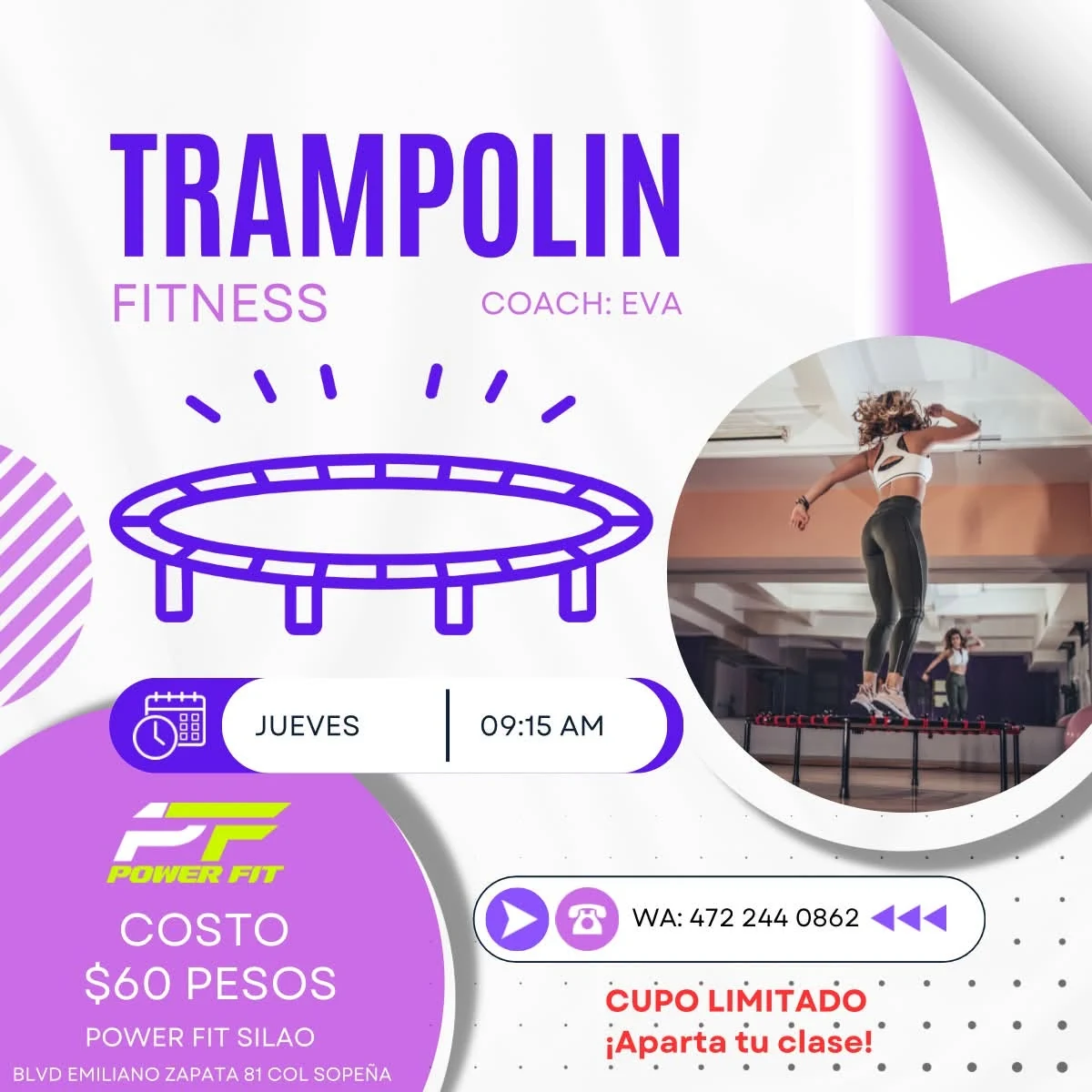 Trampolín Fitness Power Fit